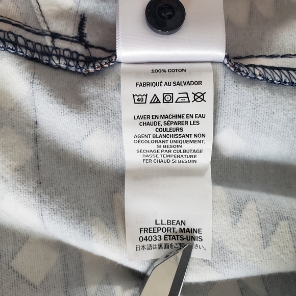 NWT L.L.Bean Signature Chamois Tunic Raven Blue Print Shirt Dress Size S - Picture 10 of 15